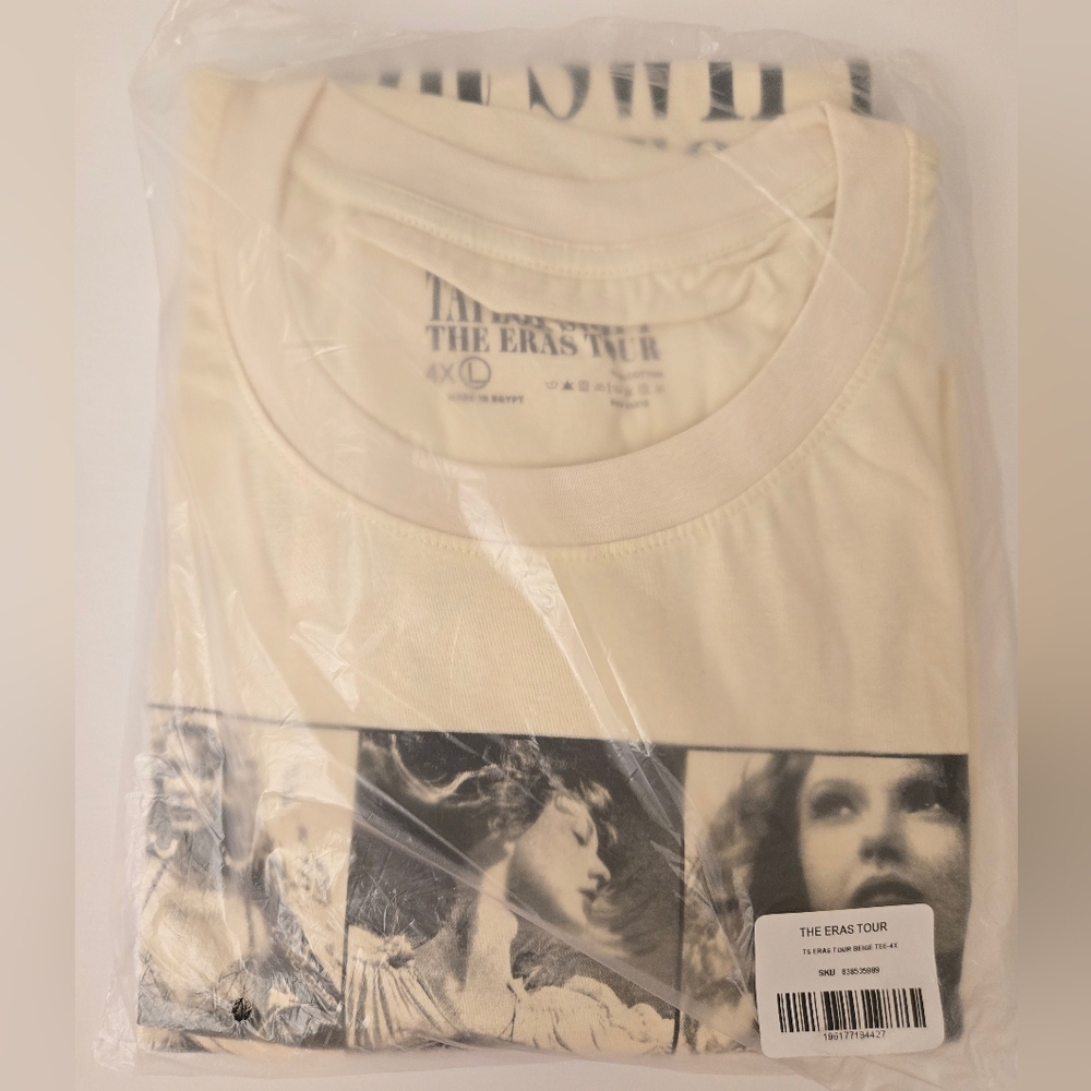 NWT Taylor Swift Eras Tour Beige T-shirt 4XL